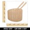 Drum with Sticks Music Instrument Doodle Unfinished Craft Wood Holiday Christmas Tree DIY Pre-Drilled Ornament
